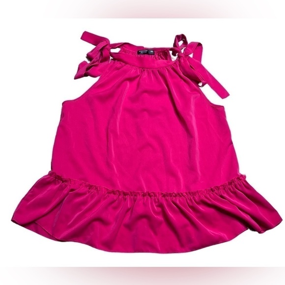 SHEIN curve 0X pink tie up tank - Picture 1 of 6